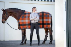 Abschwitzdecke Fleece Check Platinum HW26, Fleecedecke