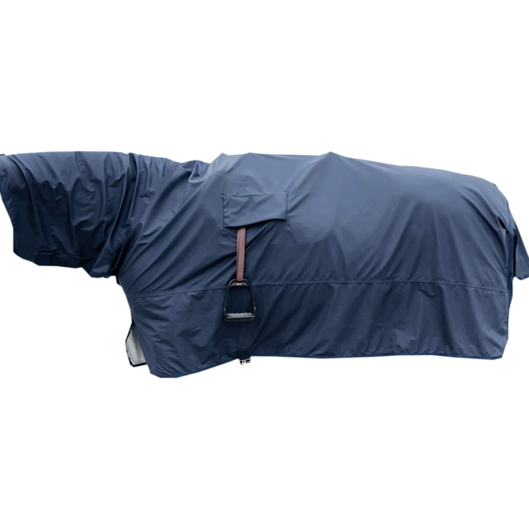 Ausreitdecke Hurricane, Regendecke, mit Steigbügelöffnungen, mit festem Halsteil