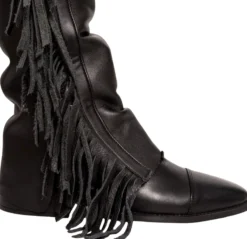 Chaps, Longchaps, Kunstlederchaps, mit Fransen