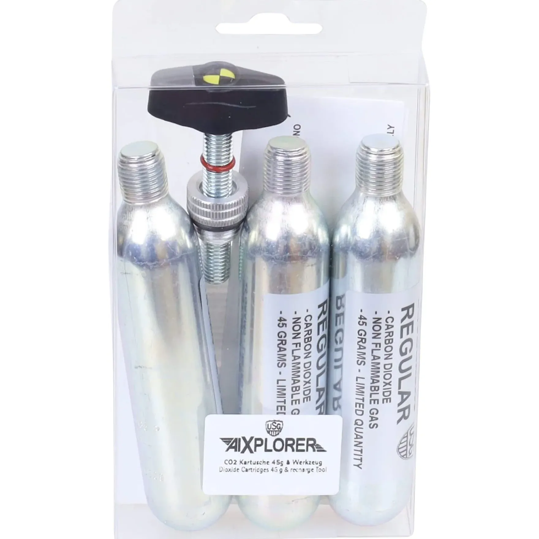 CO2-Kartusche für EquiAirbag, 3er Set, inkl. Werkzeug
