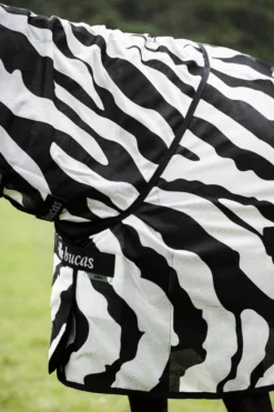 Fliegendecke Buzz-Off Zebra & Neck, mit abnehmbarem Halsteil, UV-Schutz