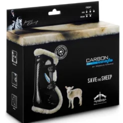 Gamaschen Carbon Gel Vento Save the Sheep, mit Kunstfell