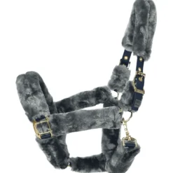 Halfter Full Fur Show Line, Nylonhalfter, Kunstfellhalfter