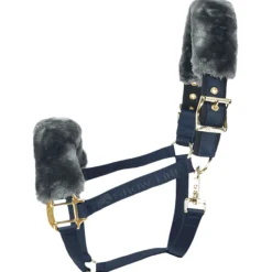Halfter Half Fur Show Line, Nylonhalfter, mit Kunstfell