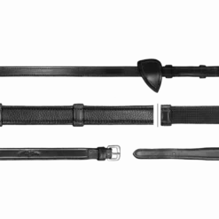Hunter Zügel mit Lederstegen NEC, 16 mm