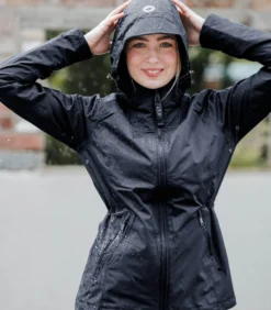 Jacke Damen Hamburg, Regenjacke, mit abnehmbarer Kapuze