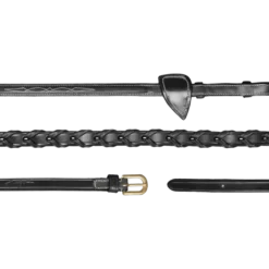 Lederzügel DC, geflochten, 13 mm