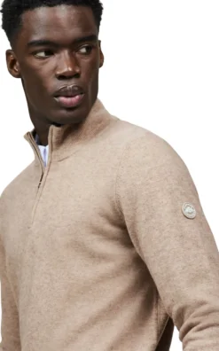 Pullover Herren Oakfield 1/4 Zip HW25, Sweatshirt, Kaschmir-Merino-Wolle