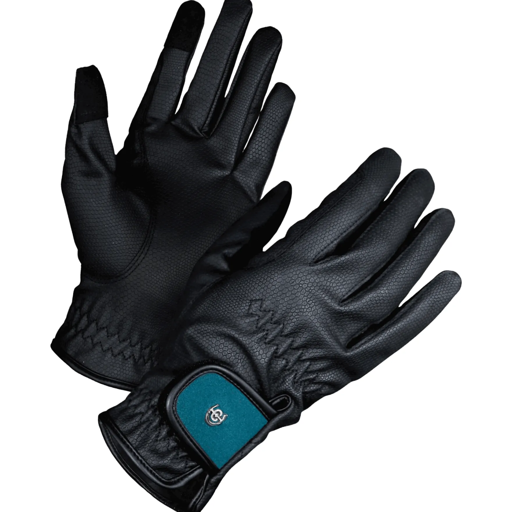 Reithandschuhe Damen Motion Teal Blue, Kunstleder