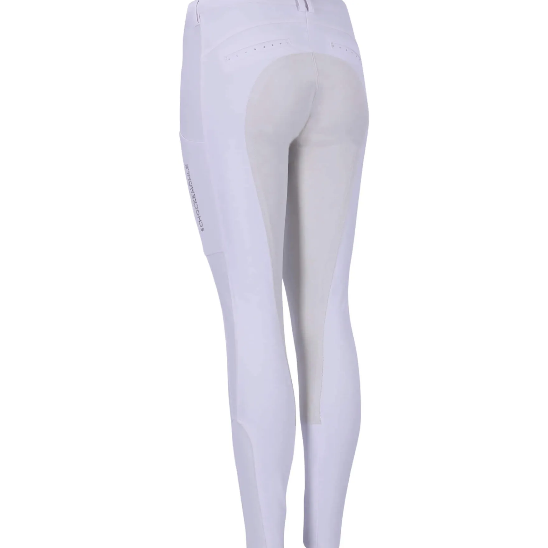 Reithose Damen Celine, Vollbesatz, Lederbesatz, Kunstleder