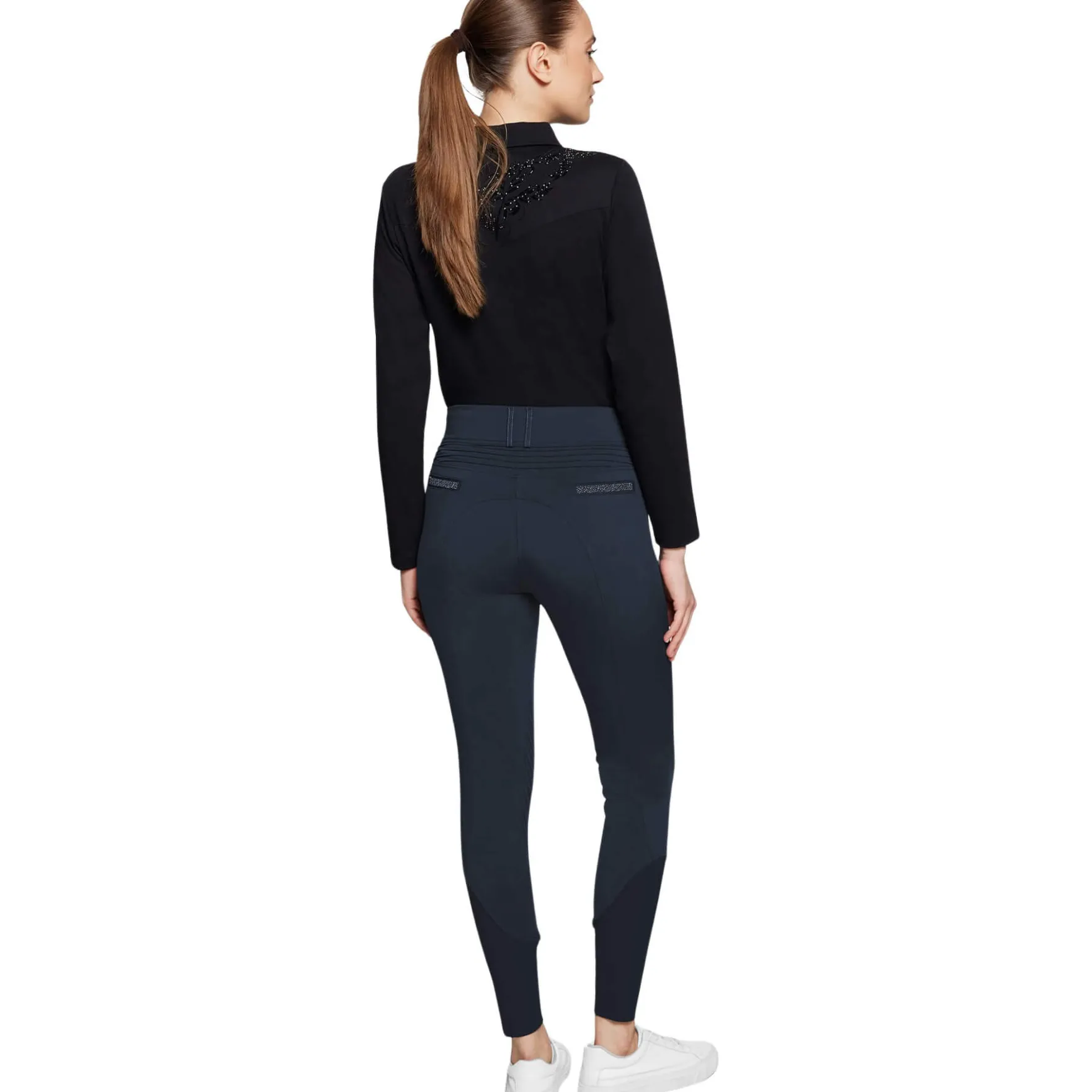 Reithose Damen Clara Winter HW25, Kniebesatz, Knee-Grip, High Waist, Winterreithose