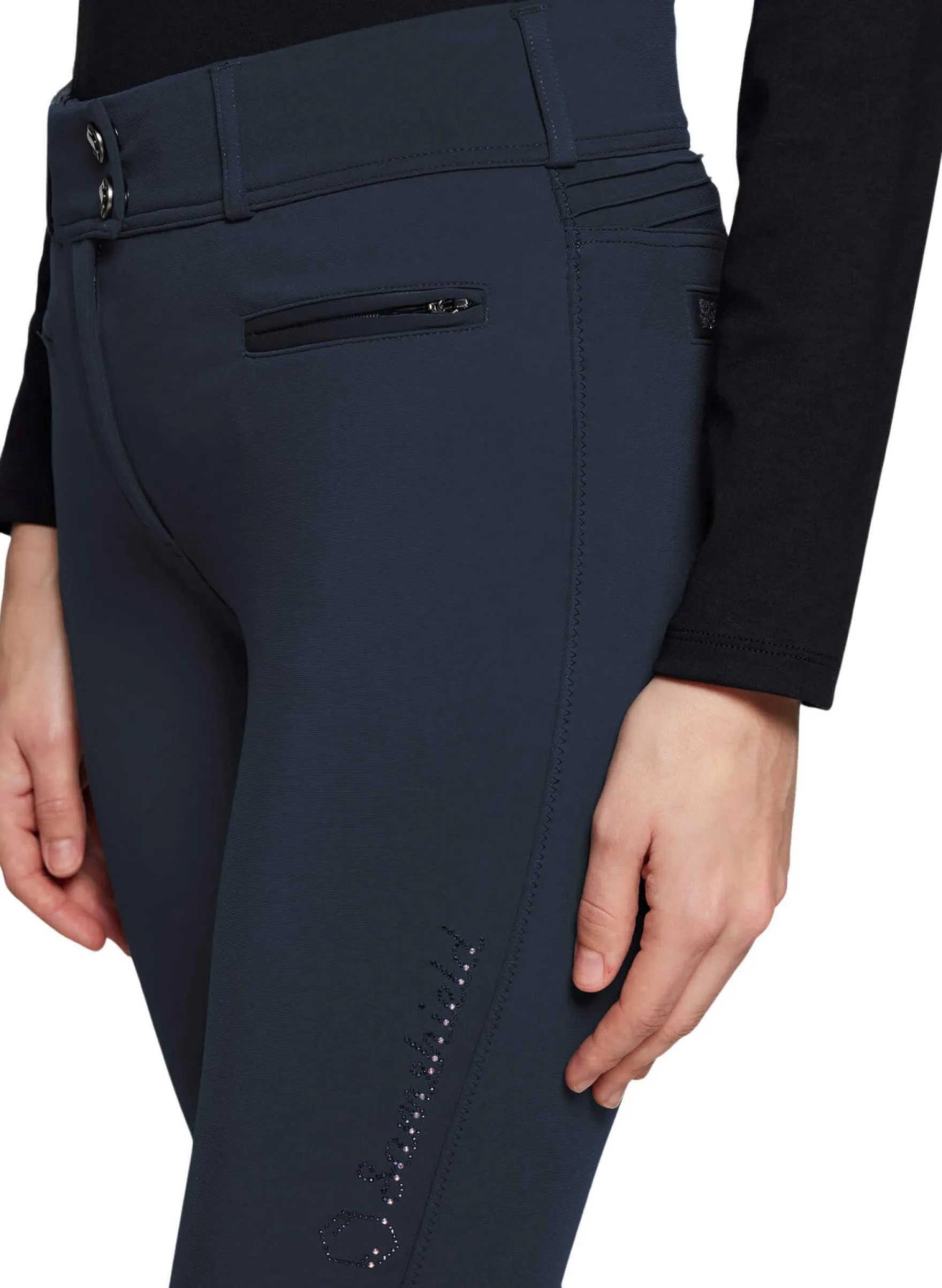 Reithose Damen Clara Winter HW25, Kniebesatz, Knee-Grip, High Waist, Winterreithose