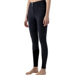 Reithose Damen Crystalek, Kniebesatz, Knee-Grip, High Waist