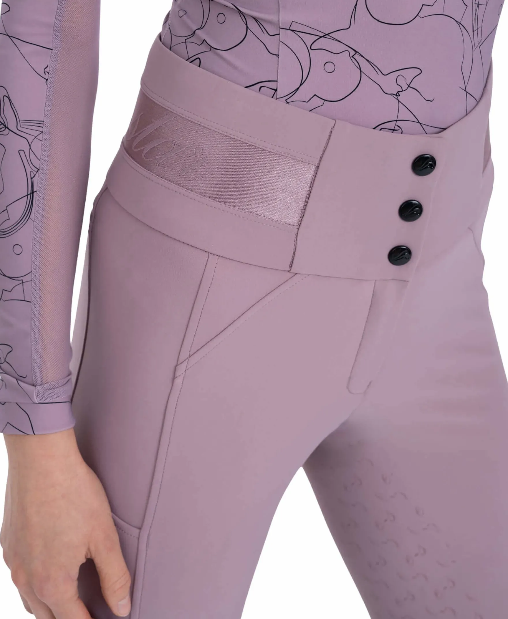 Reithose Damen ESAthletic Luxe FS26, High Waist, Vollbesatz, Full-Grip