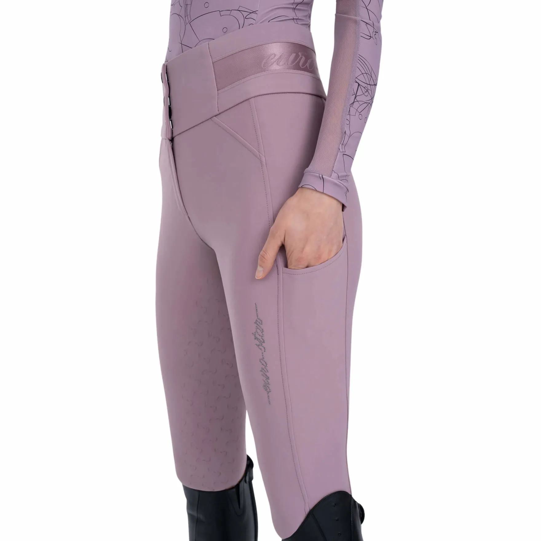 Reithose Damen ESAthletic Luxe FS26, High Waist, Vollbesatz, Full-Grip