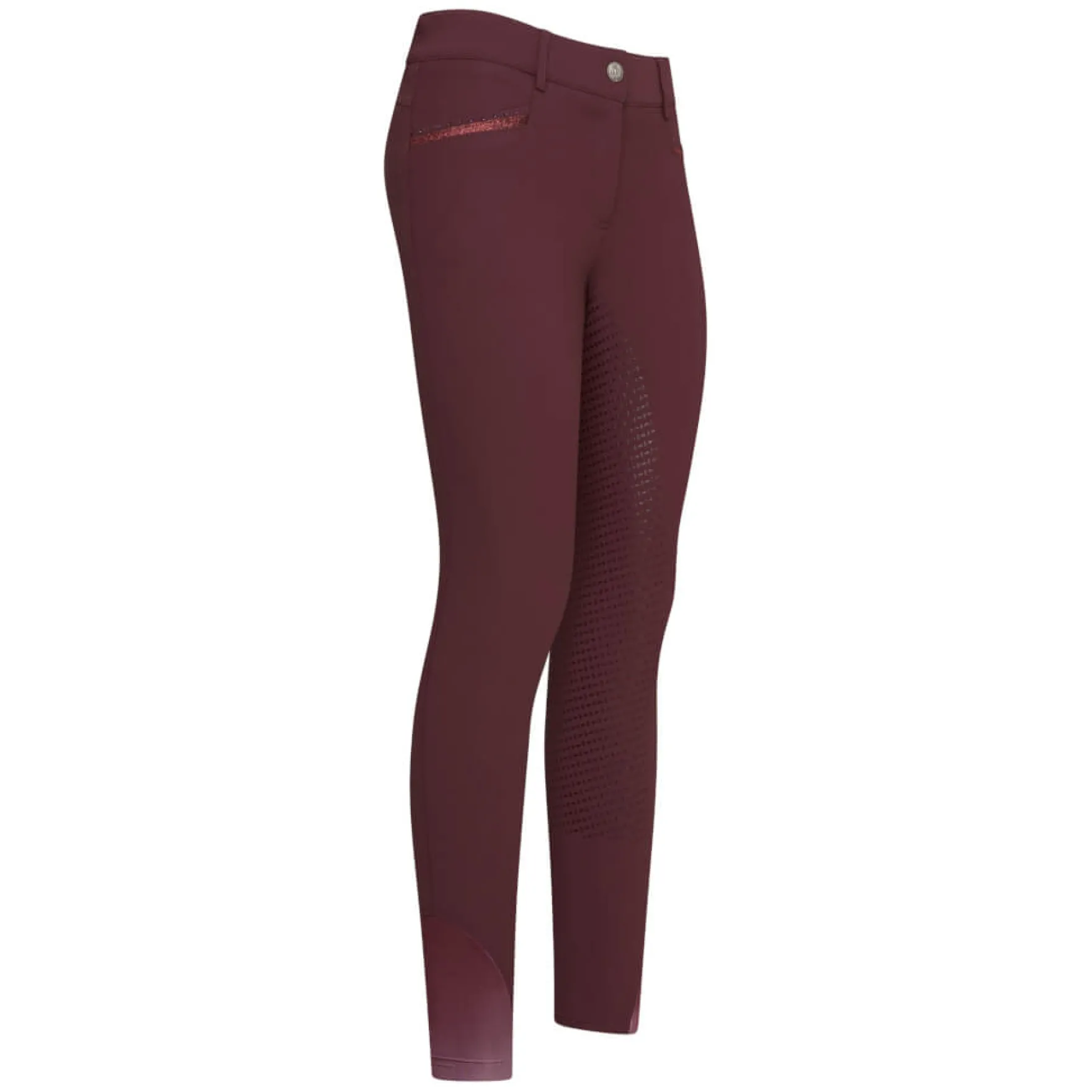 Reithose Damen IRHEl Capone High Waist, Vollbesatz, Full-Grip