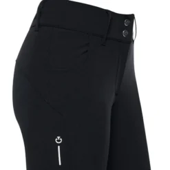 Reithose Damen RS Breeches High Waist, Kniebesatz, integrierter Grip