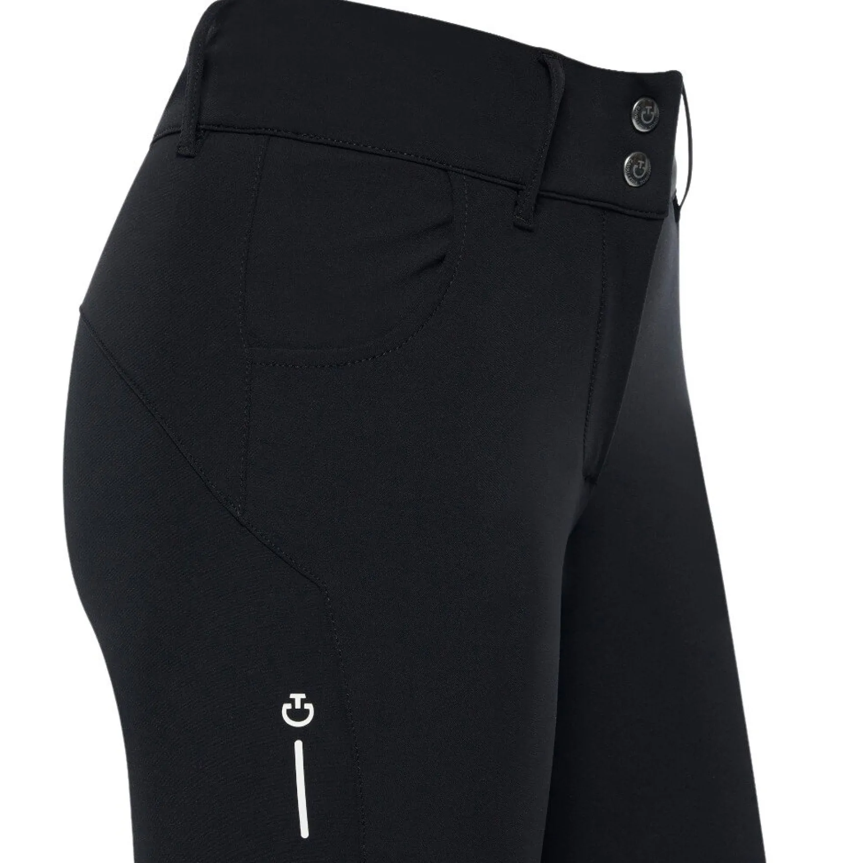 Reithose Damen RS Breeches High Waist, Kniebesatz, integrierter Grip