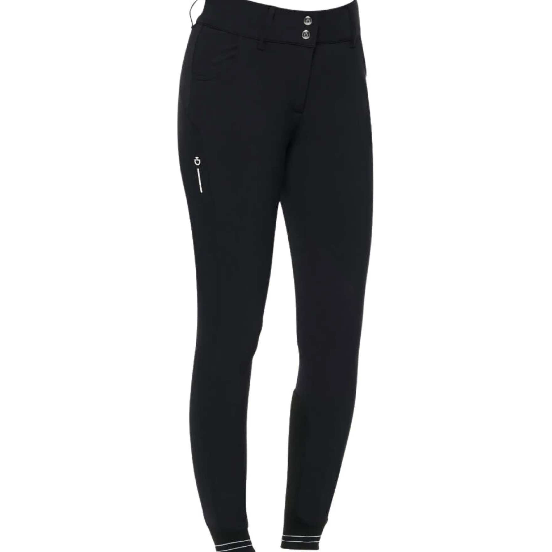 Reithose Damen RS Breeches High Waist, Kniebesatz, integrierter Grip