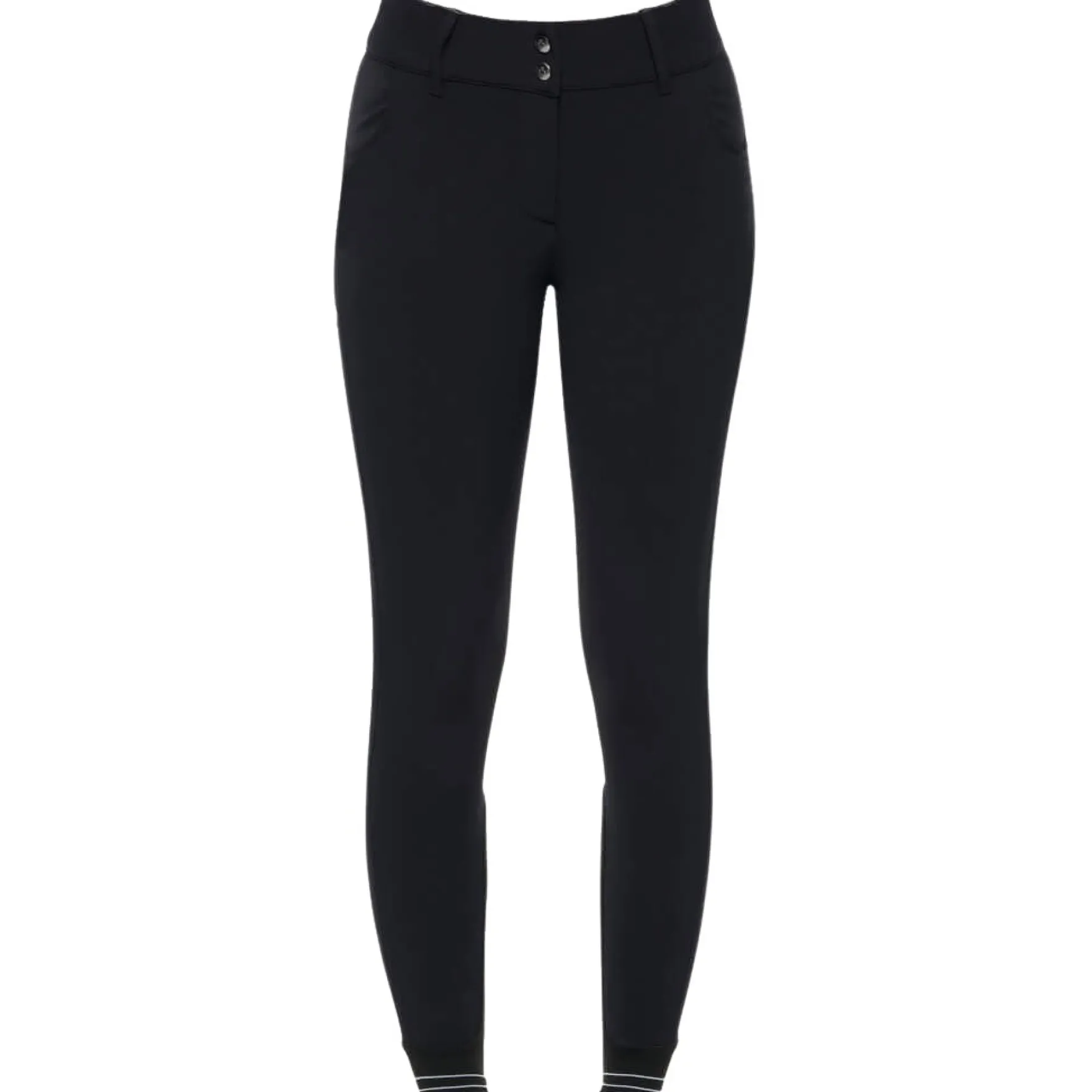 Reithose Damen RS Breeches High Waist, Kniebesatz, integrierter Grip