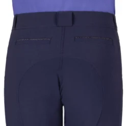 Reithose Kinder Nyomi, Sommerreithose, Teilbesatz, Half-Grip, wasserabweisend