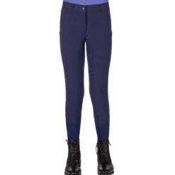 Reithose Kinder Nyomi, Sommerreithose, Teilbesatz, Half-Grip, wasserabweisend