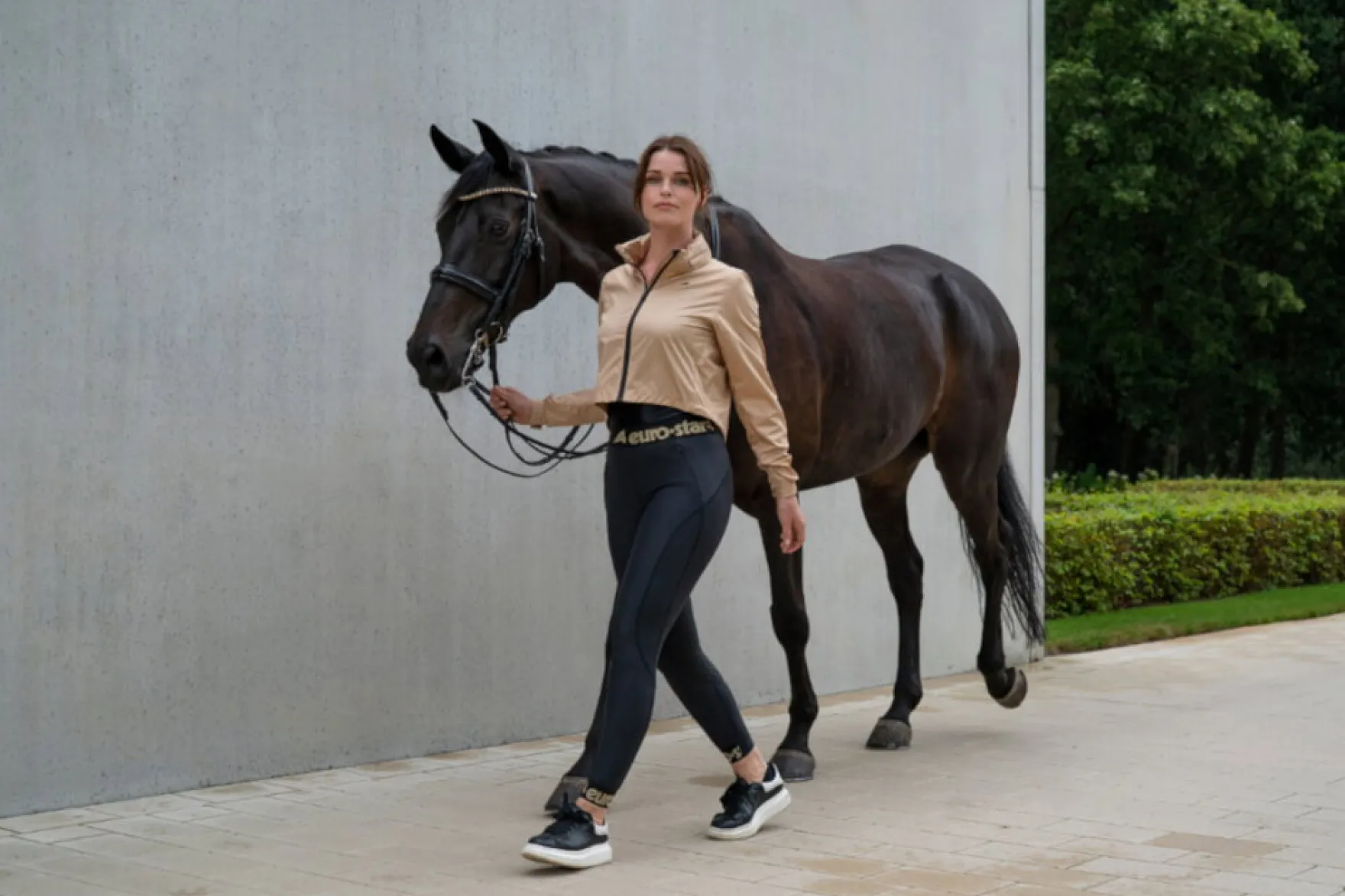 Reitleggings Damen ES Athletic Fashion FS21, Vollbesatz, Full-Grip