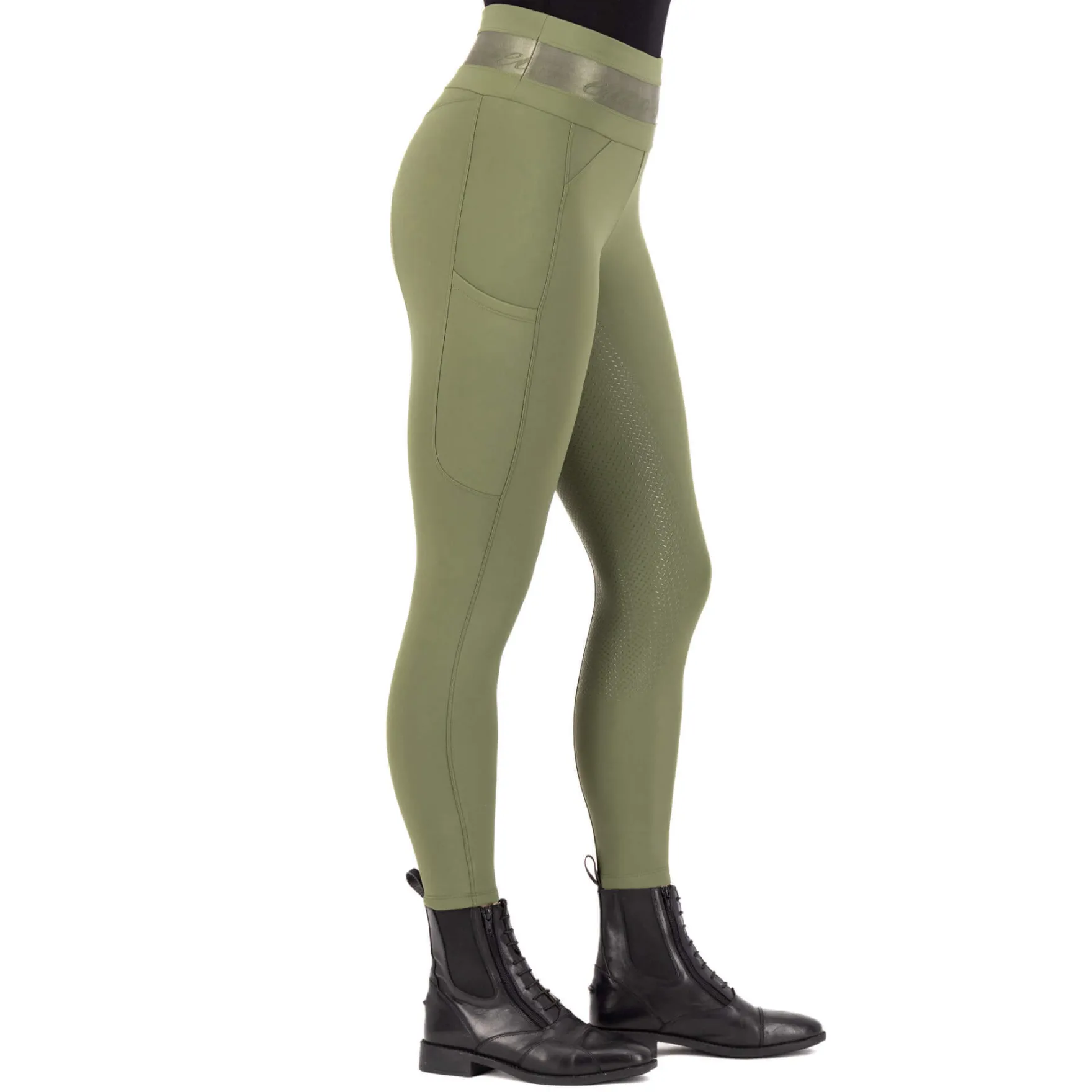 Reitleggings Damen ESImpress HW24, Vollbesatz, Full-Grip, High Waist