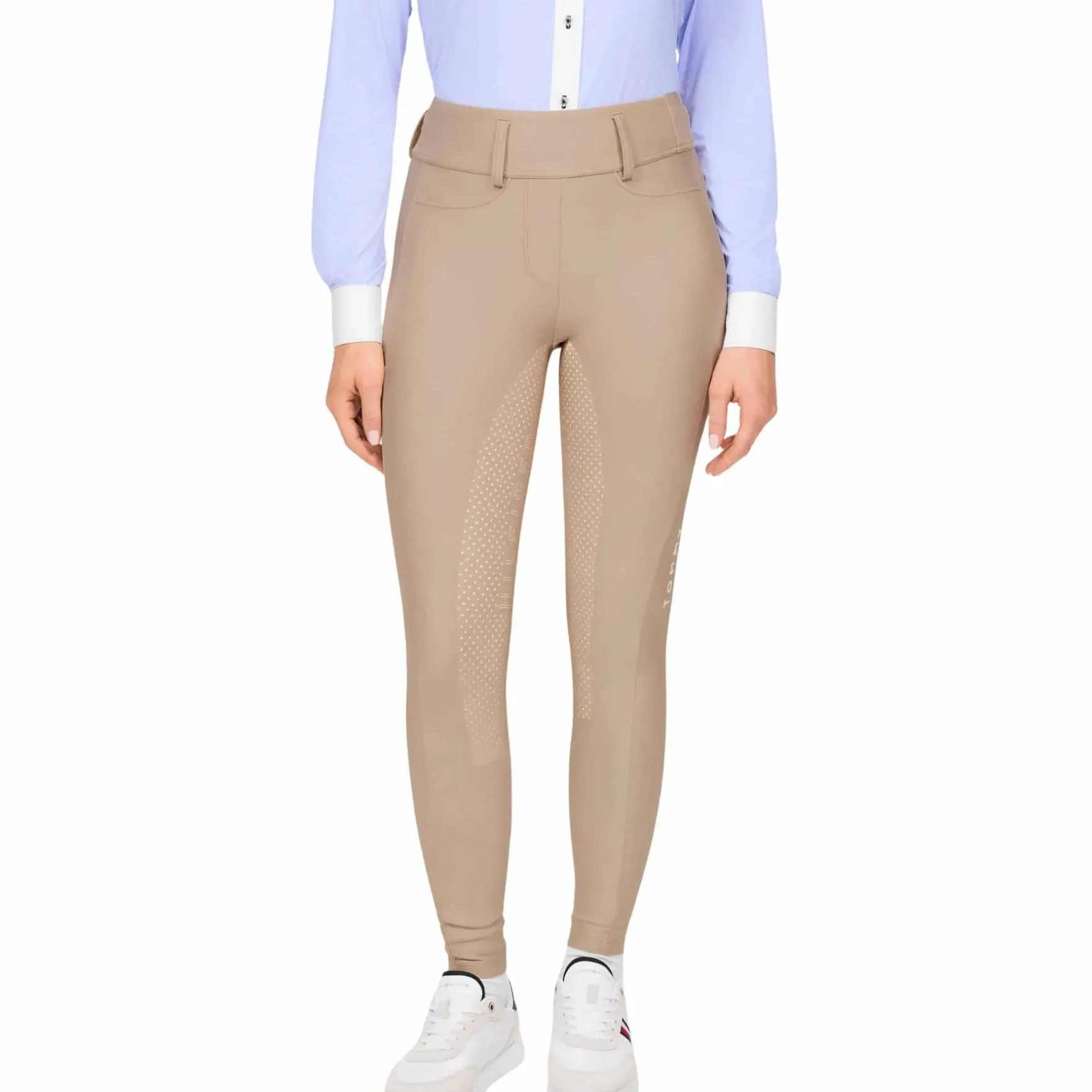 Reitleggings Damen Highland, Hybrid, Vollbesatz, Full-Grip