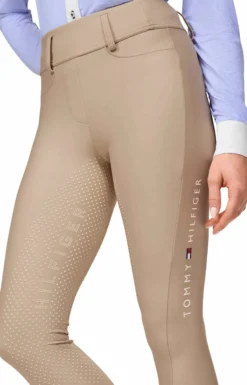 Reitleggings Damen Highland, Hybrid, Vollbesatz, Full-Grip
