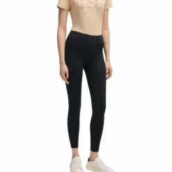 Reitleggings Damen Hybrid, High Waist, Vollbesatz, Full-Grip