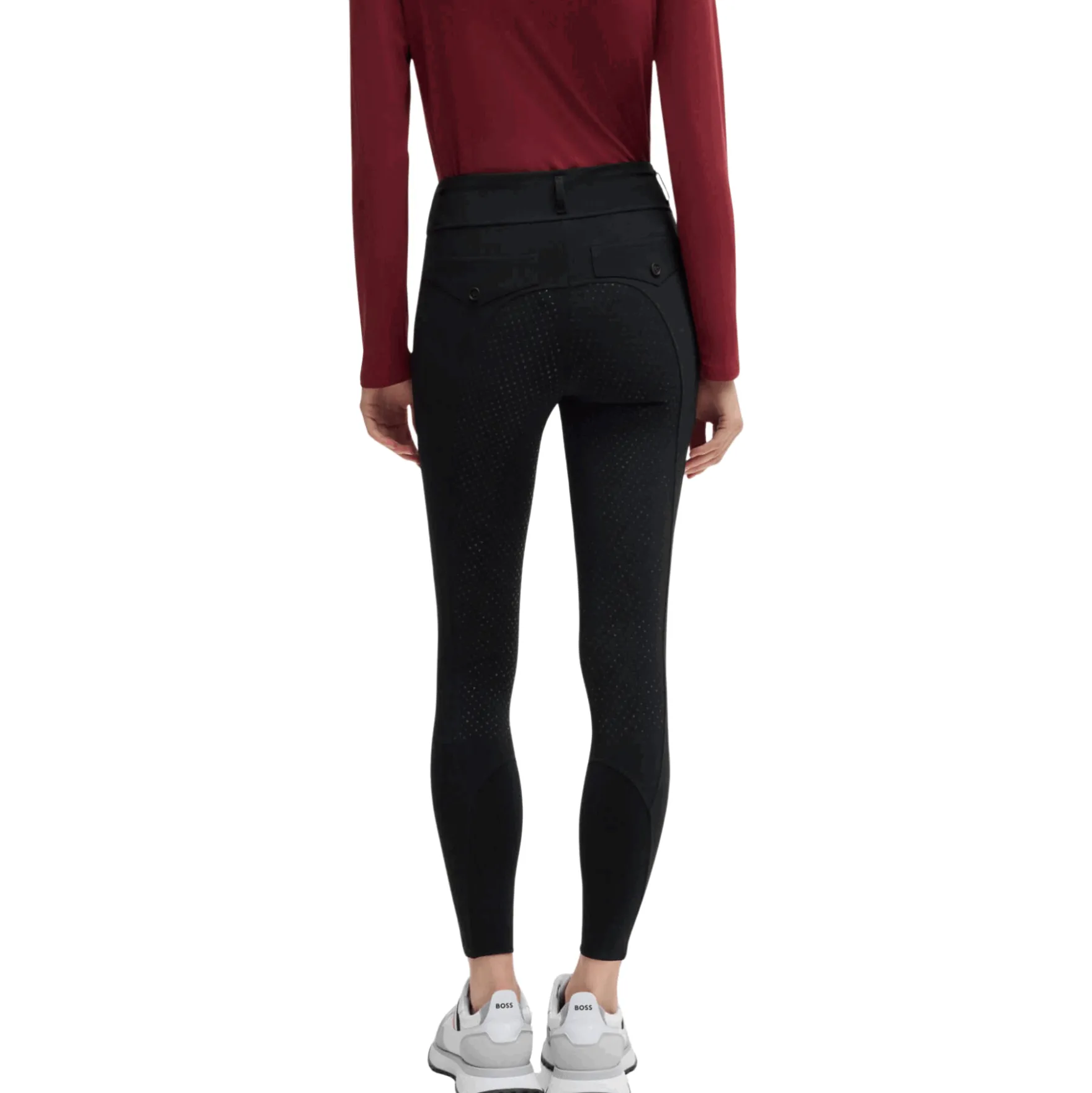 Reitleggings Damen, Hybrid, Vollbesatz, Full-Grip