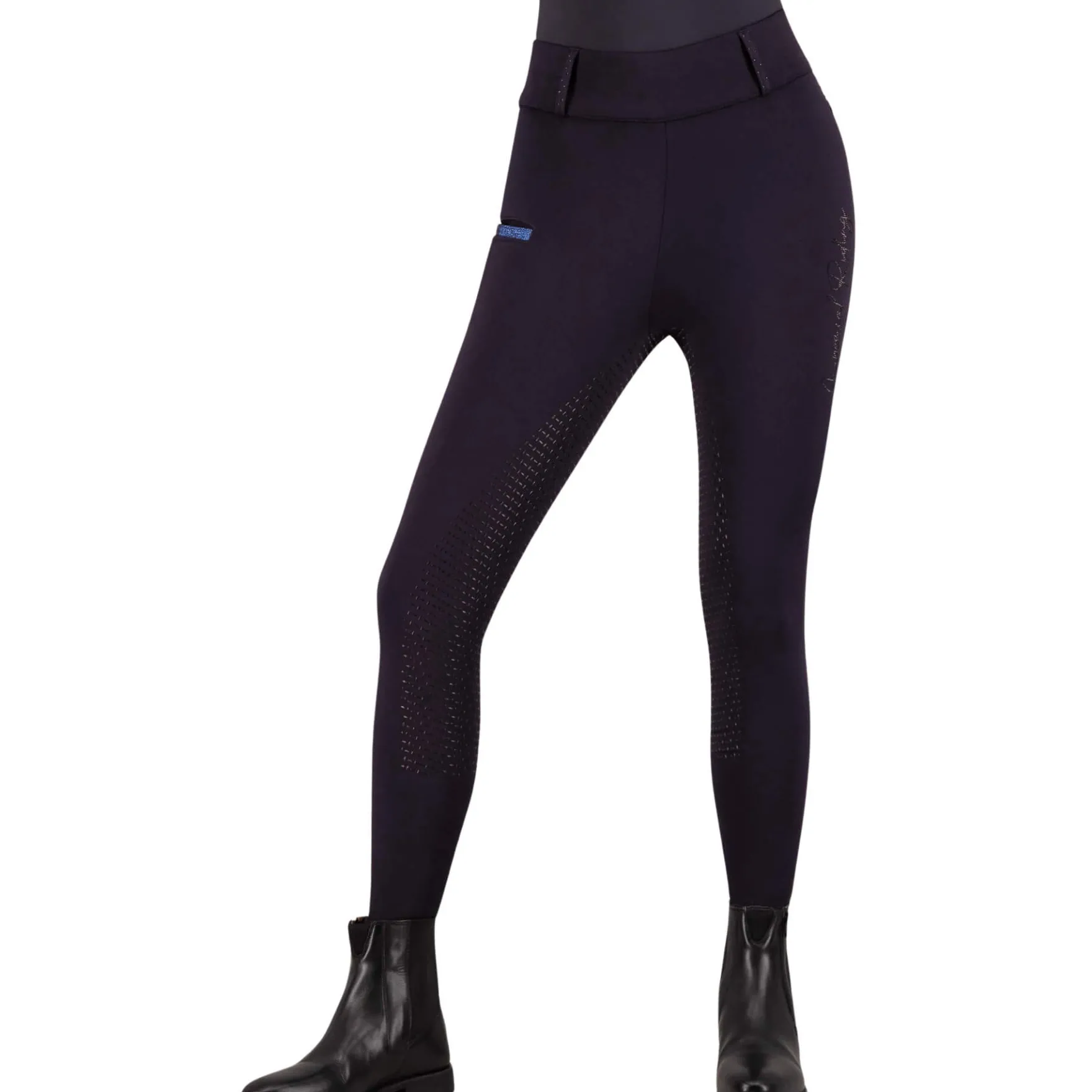 Reitleggings Damen IRHComfi Sparks, Vollbesatz, Full-Grip, High Waist, Winter