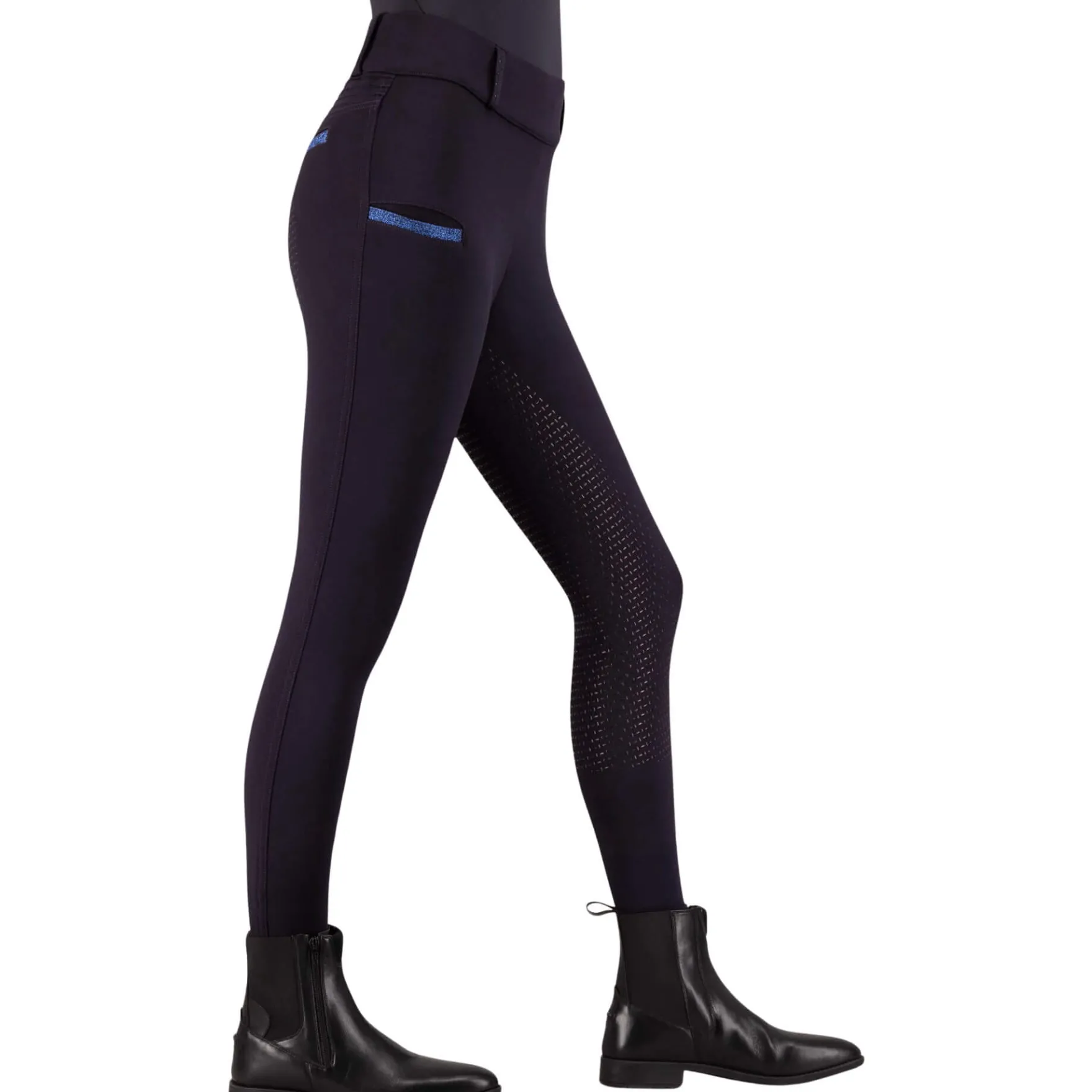 Reitleggings Damen IRHComfi Sparks, Vollbesatz, Full-Grip, High Waist, Winter