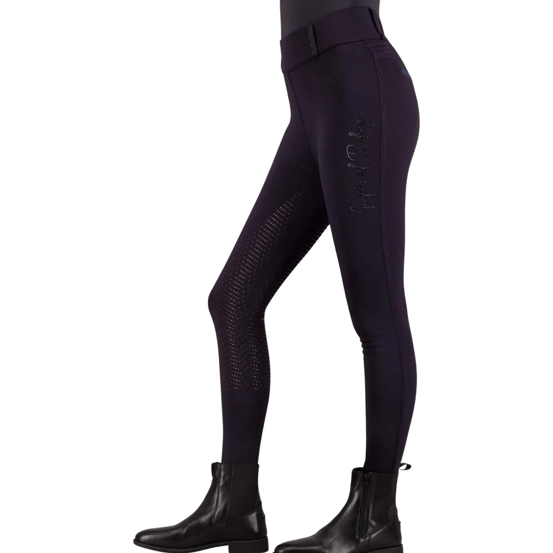 Reitleggings Damen IRHComfi Sparks, Vollbesatz, Full-Grip, High Waist, Winter