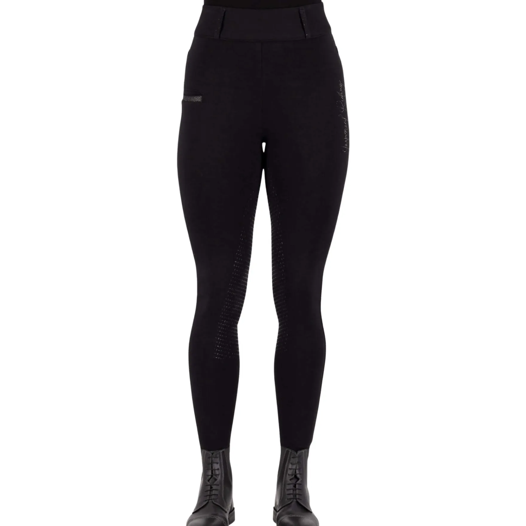 Reitleggings Damen IRHComfi Sparks, Vollbesatz, Full-Grip, High Waist, Winter