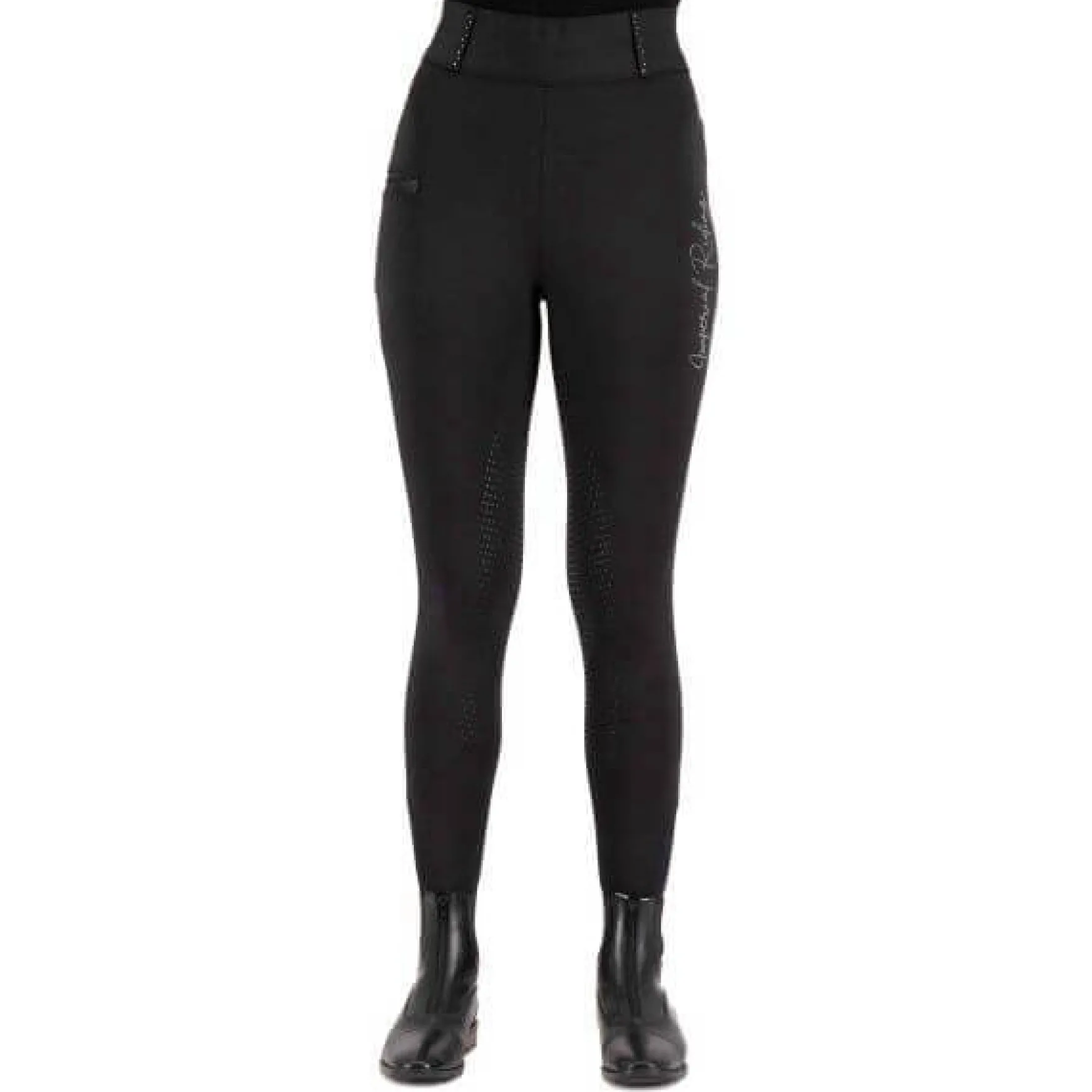 Reitleggings Damen IRHComfi Sparks, Vollbesatz, Full-Grip, High Waist