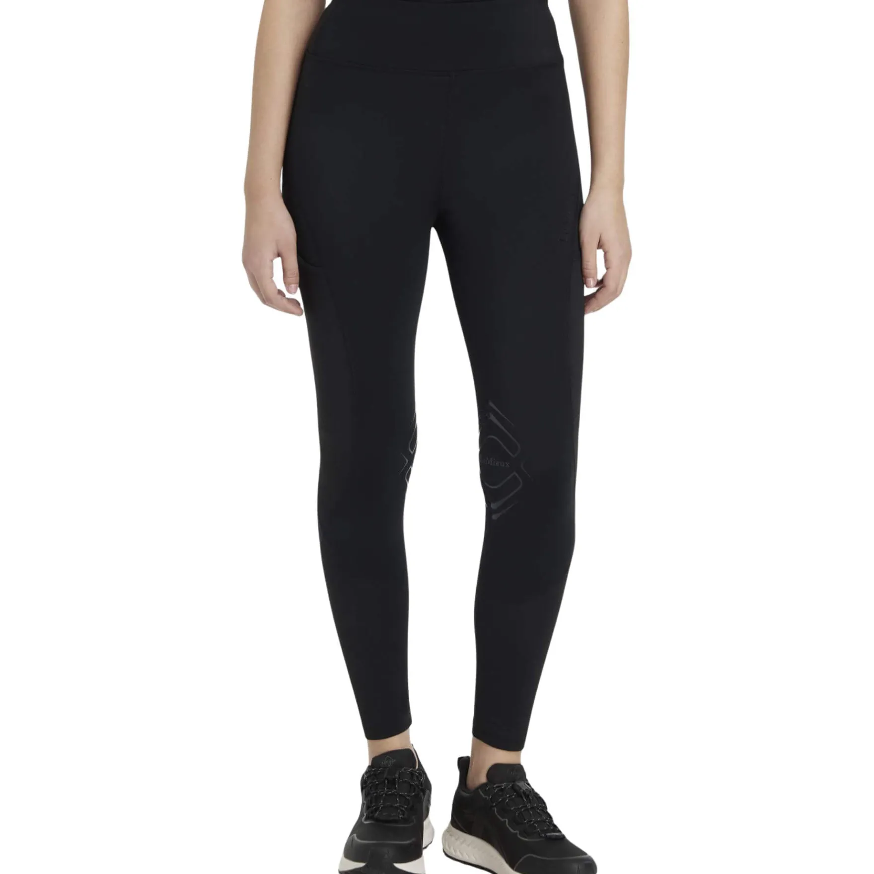 Reitleggings Damen Lydia Mesh, Kniebesatz, Knee-Grip