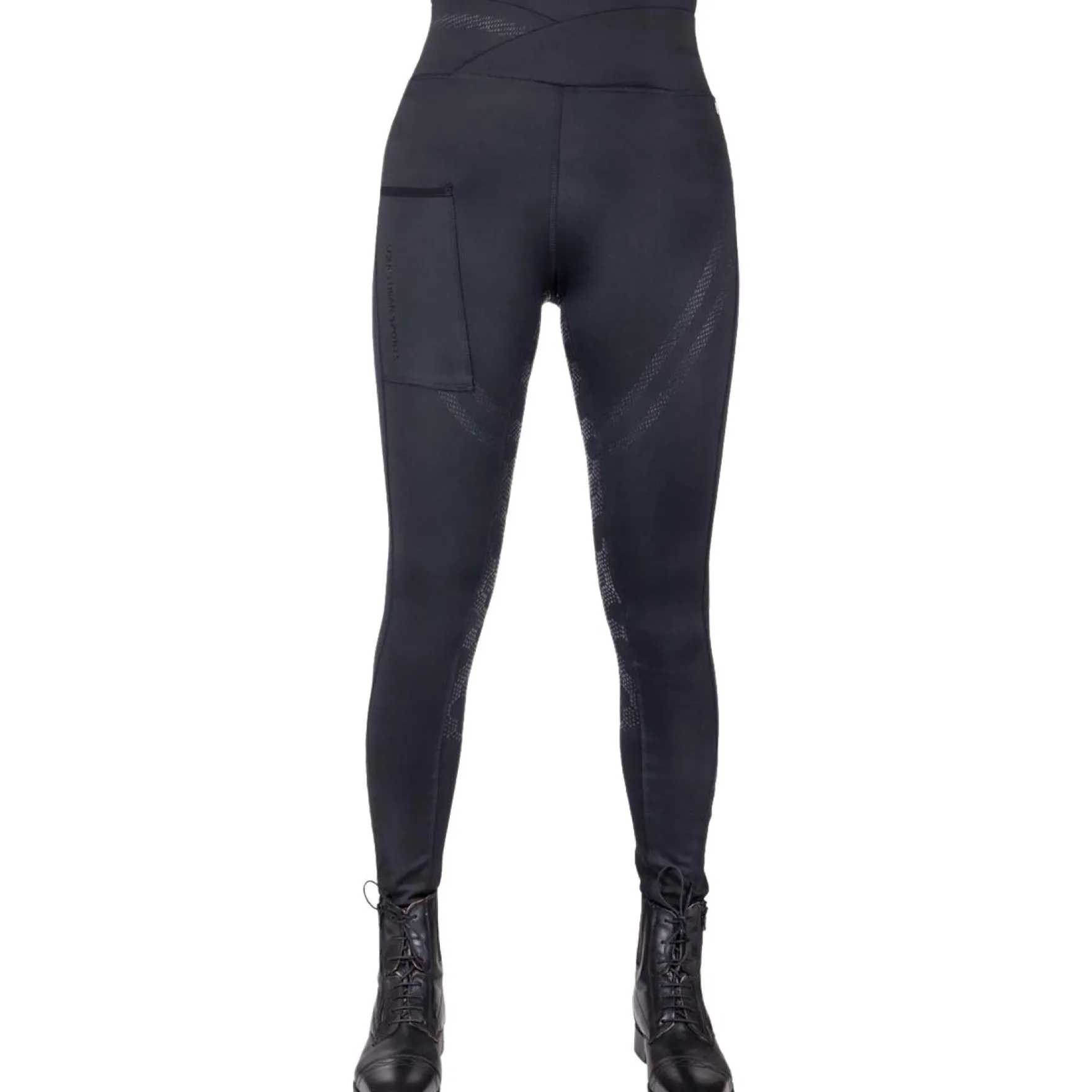 Reitleggings Damen pull-on Raquel, Winterreitleggings, Vollbesatz, Full-Grip