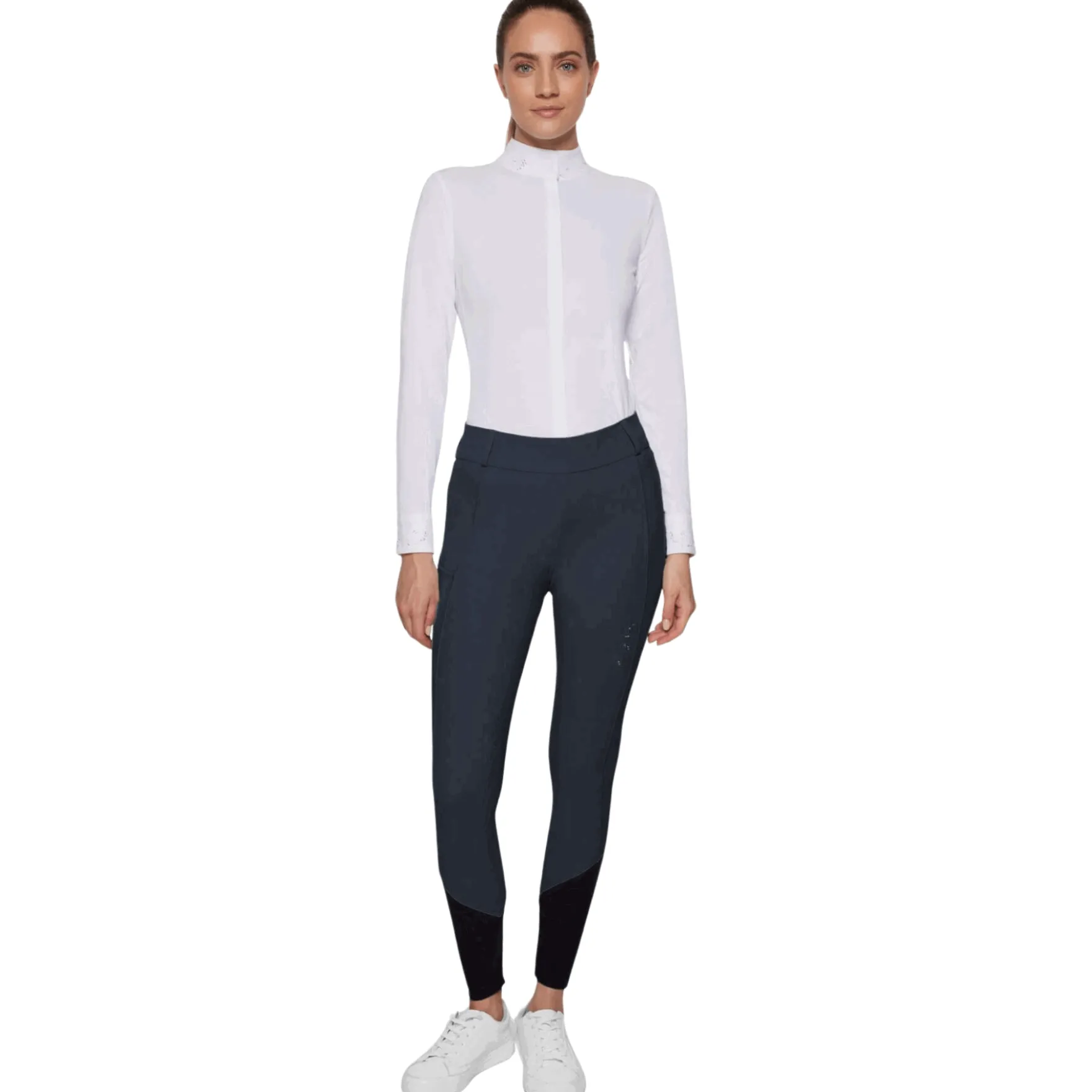 Reitleggings Damen Tallia, Kniebesatz, Knee-Grip, UV-Schutz, High Waist