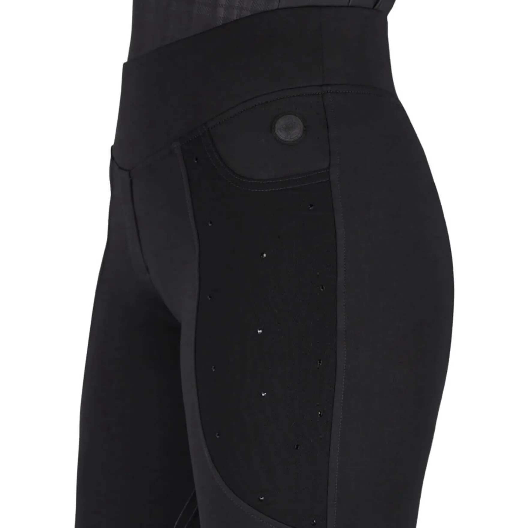 Reitleggings Damen Zahra HW25, Winterreitleggings, Teilbesatz, Half-Grip, High Waist
