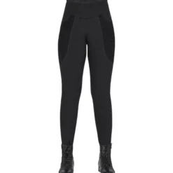 Reitleggings Damen Zahra HW25, Winterreitleggings, Teilbesatz, Half-Grip, High Waist