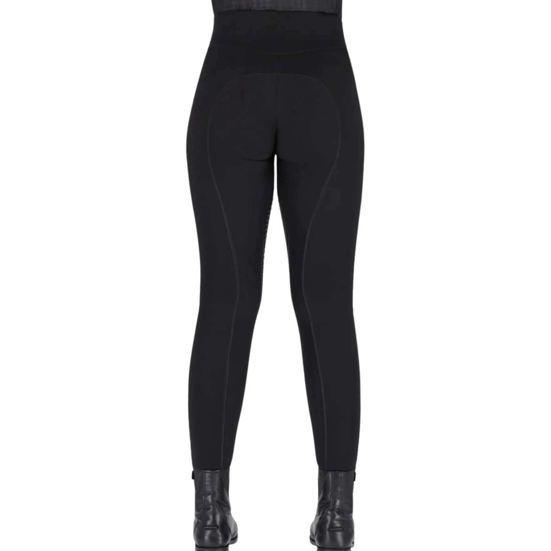 Reitleggings Damen Zahra HW25, Winterreitleggings, Teilbesatz, Half-Grip, High Waist