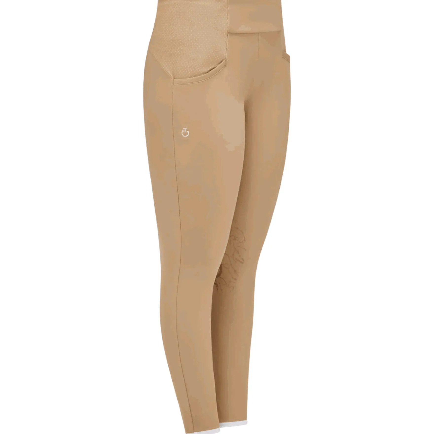 Reitleggings Kinder CT Perforated Inserts, Kniebesatz, Knee-Grip