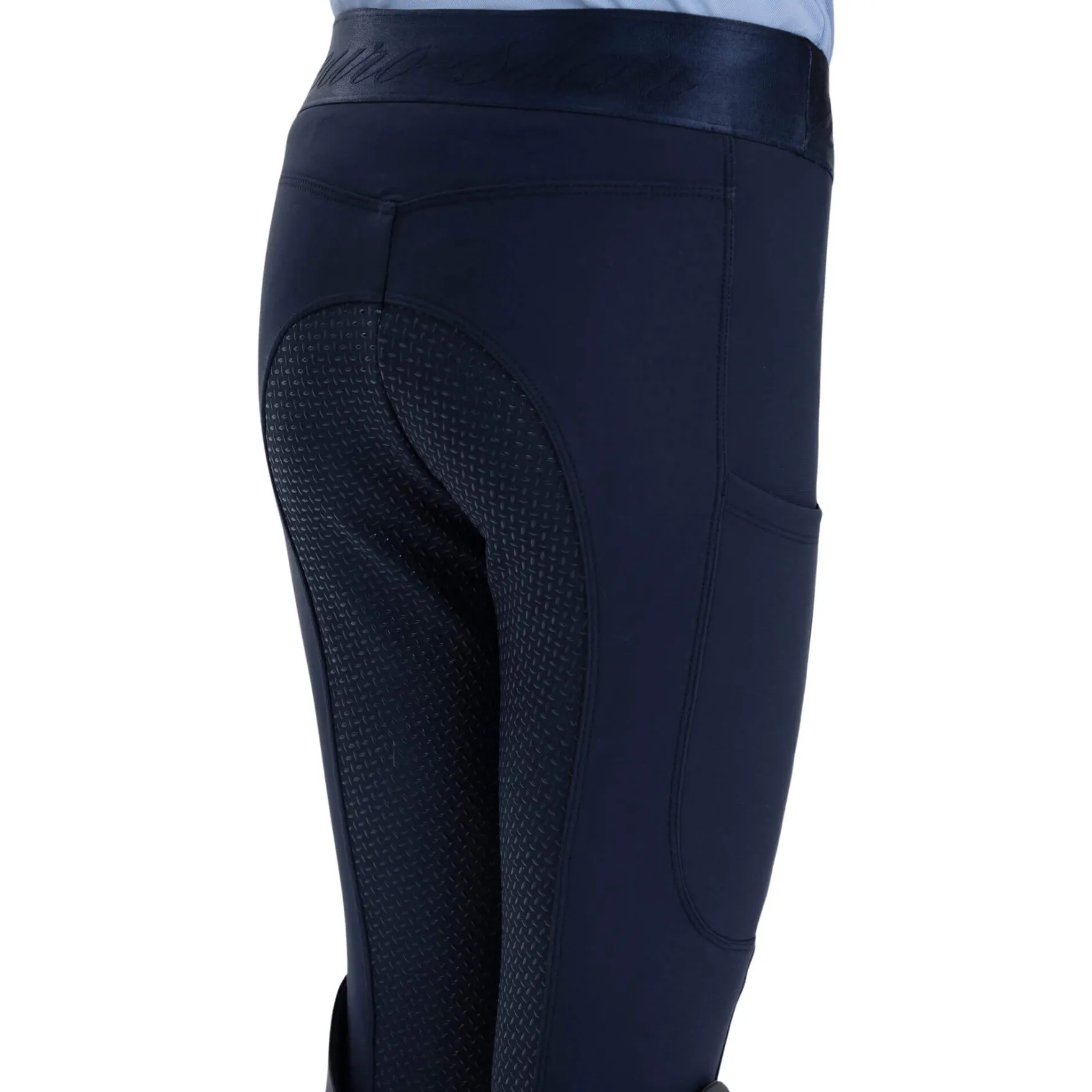 Reitleggings Kinder ESImpressive, Vollbesatz, Full-Grip, High Waist