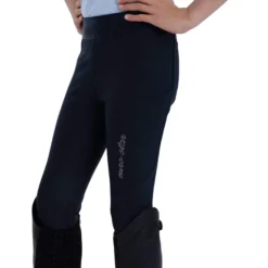 Reitleggings Kinder ESImpressive, Vollbesatz, Full-Grip, High Waist