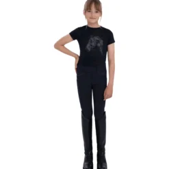 Reitleggings Kinder ESMaxi FS26, Vollbesatz, Full-Grip