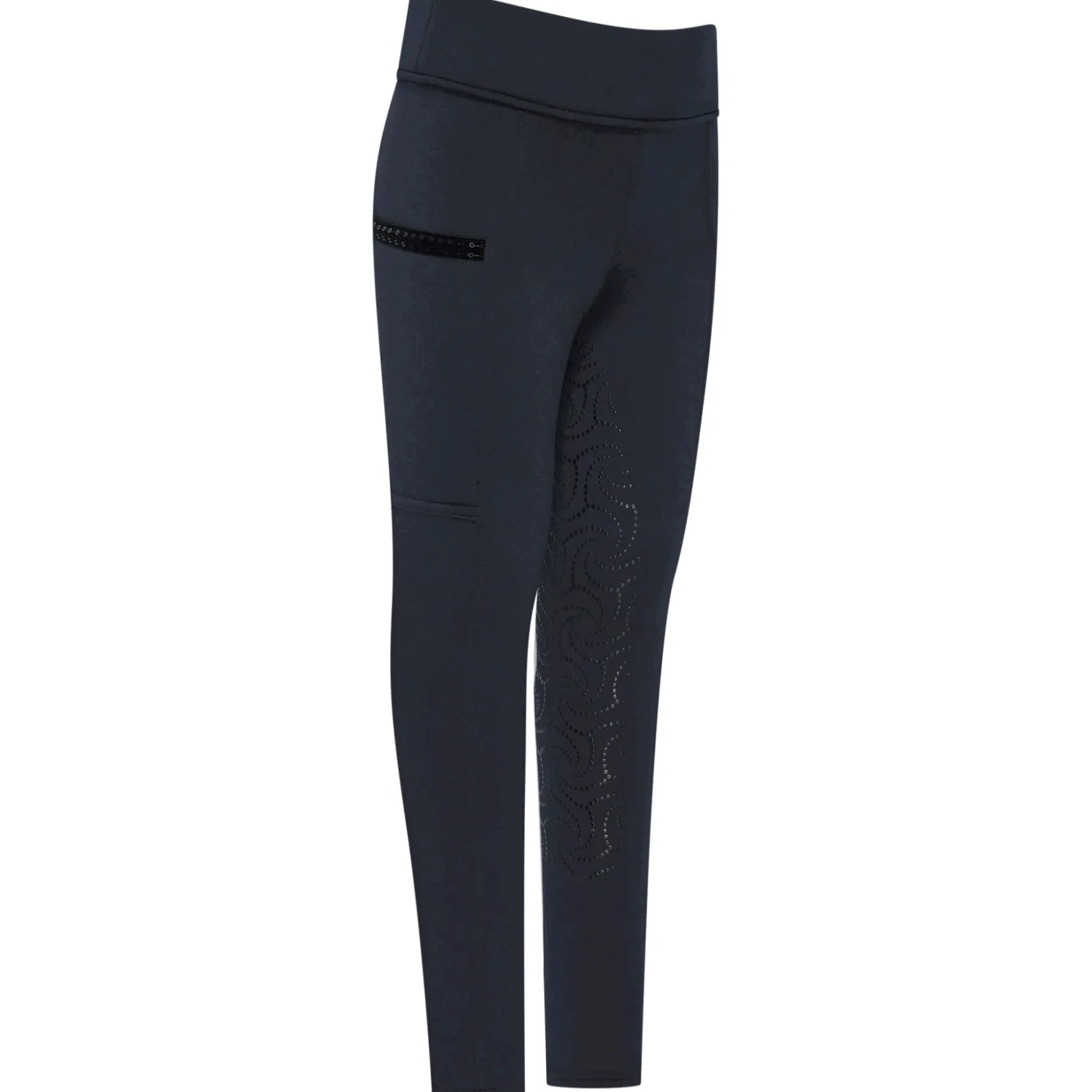Reitleggings Kinder IRHTeddy, Vollbesatz, Full-Grip, Winter, High Waist