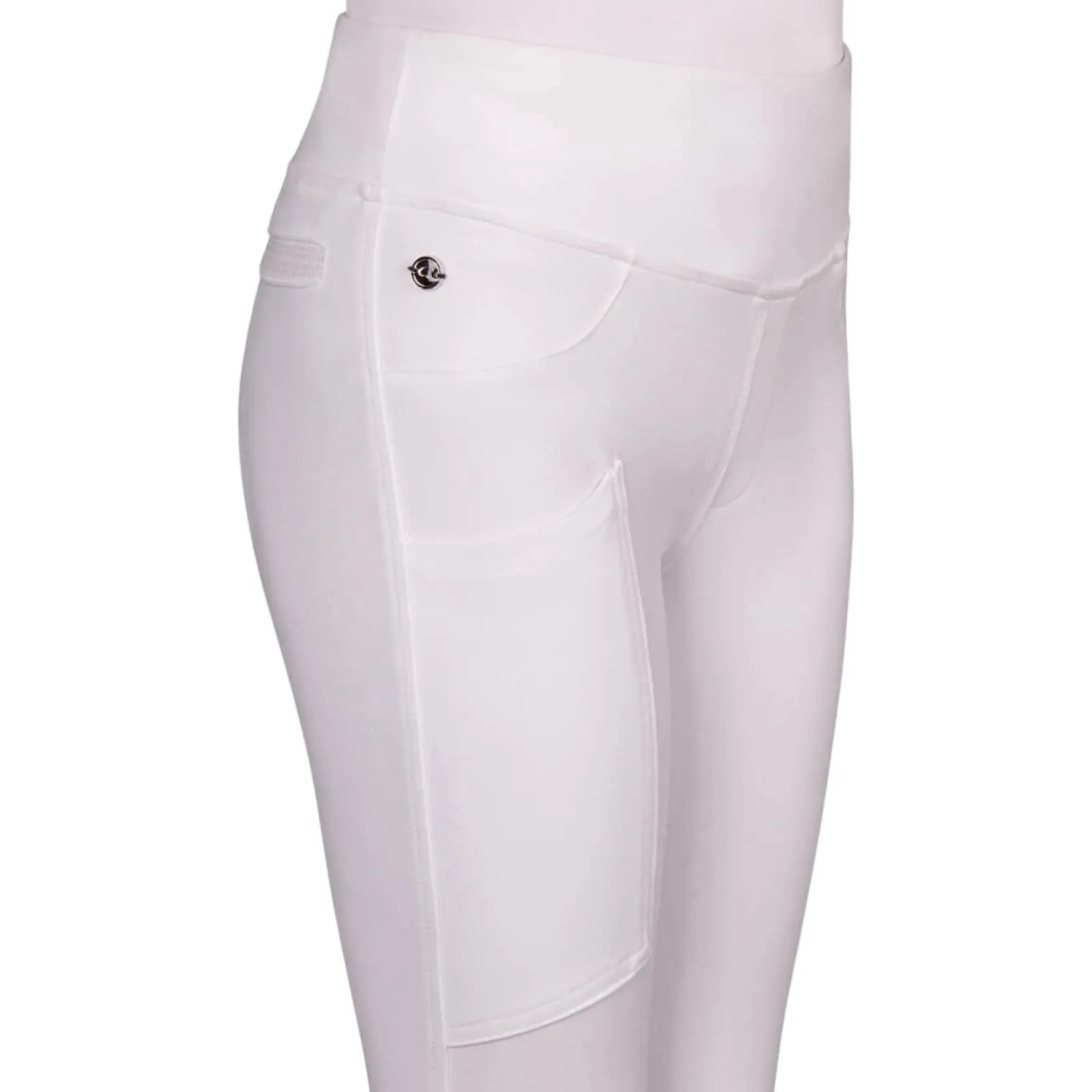 Reitleggings Kinder Kae Junior, Turnierreitleggings, Teilbesatz, Half-Grip