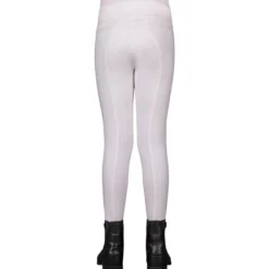Reitleggings Kinder Kae Junior, Turnierreitleggings, Teilbesatz, Half-Grip